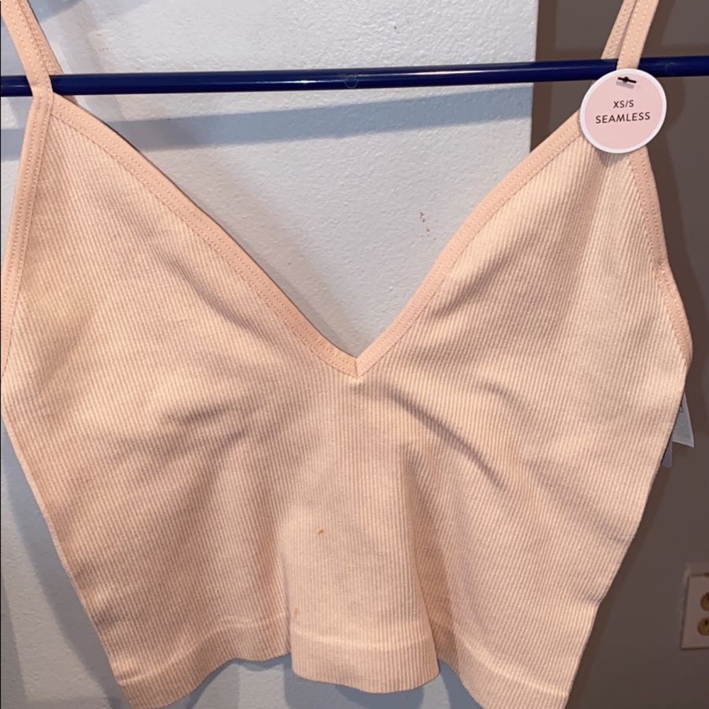 baby pink cropped top
